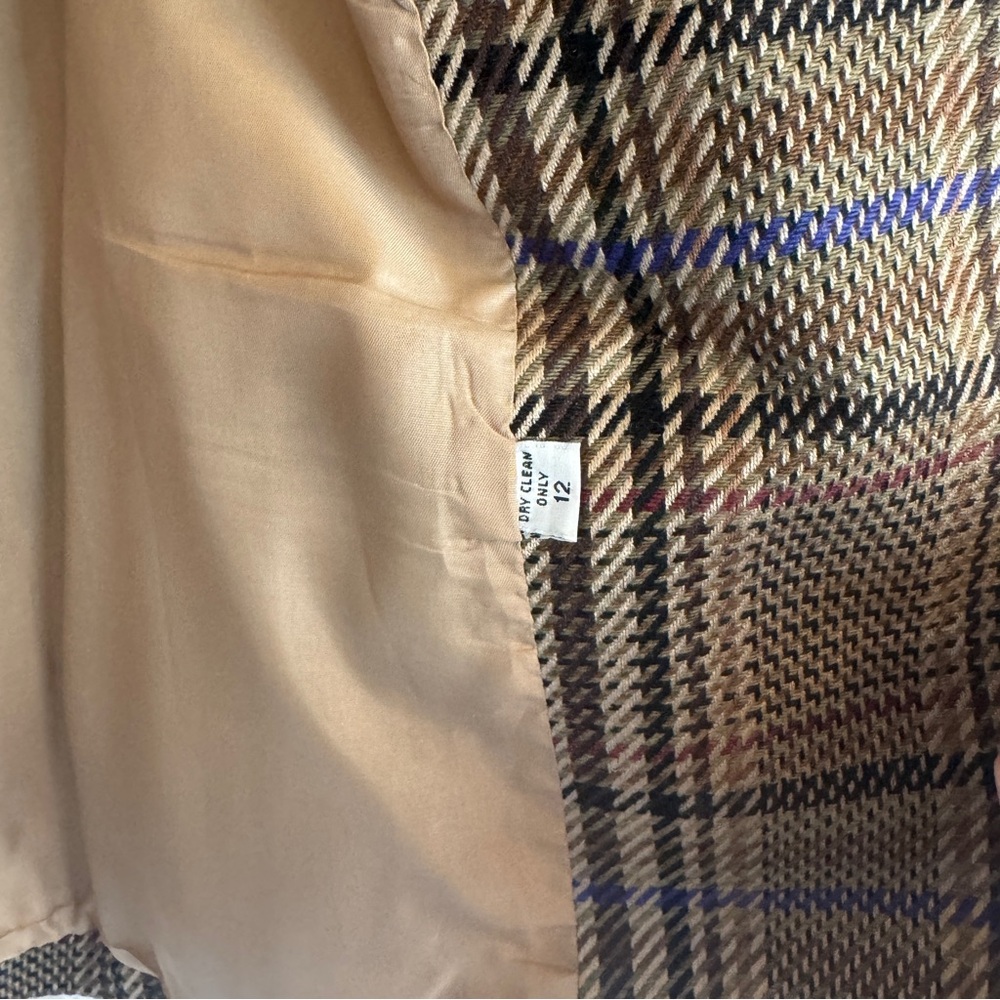 Gianni Sport Vintage Plaid Blazer - Brown and Blue - Picture 6 of 8